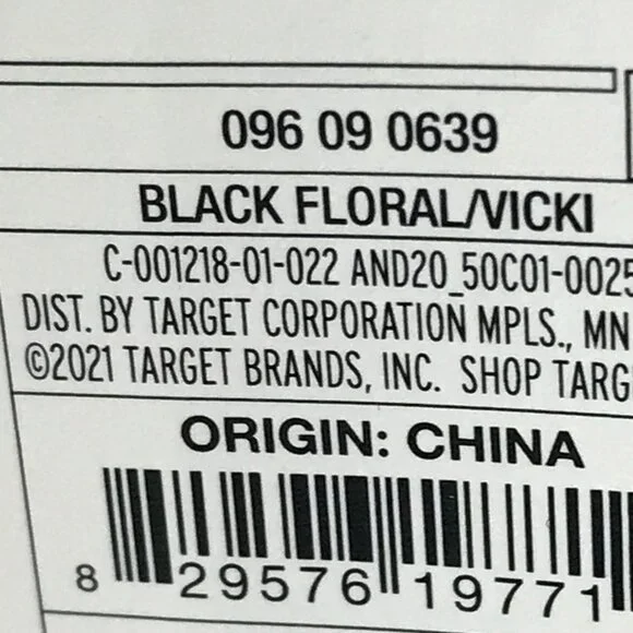 New Black Floral Vicki Mid Calf Waterproof Rain Boots ~ A New Day Size 7 - Picture 10 of 11